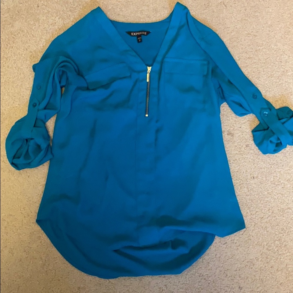 Express teal dress top